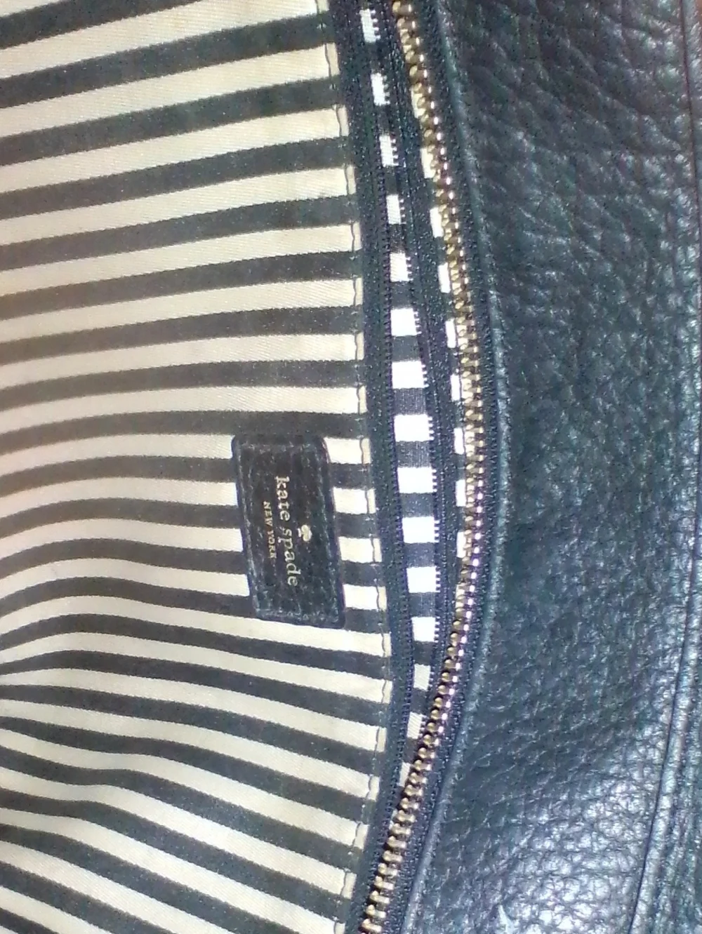 Kate Spade Southport Avenue Black Pebbled Leather Tote Bag Shoulder Handbag
